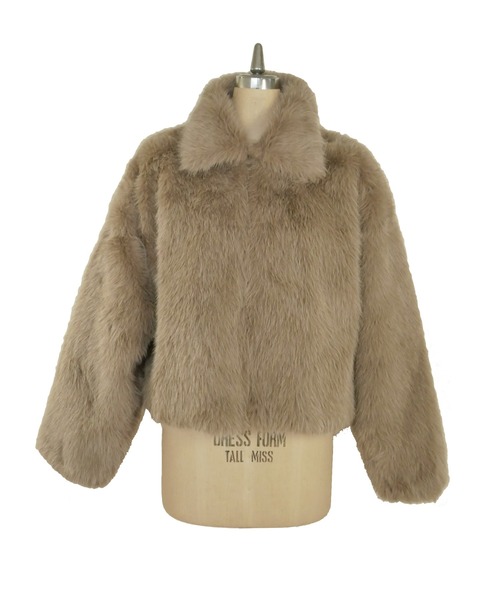 My shawty(マイシャウティー)の「fur short blouson(ブルゾン・レディース・ベージュ/グレー・FREE)」の17枚目の写真