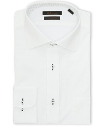 【ノンアイロン 吸水速乾】m.f.エディトリアル メンズ ワイドカラー ビジネスドレス長袖ニットシャツ