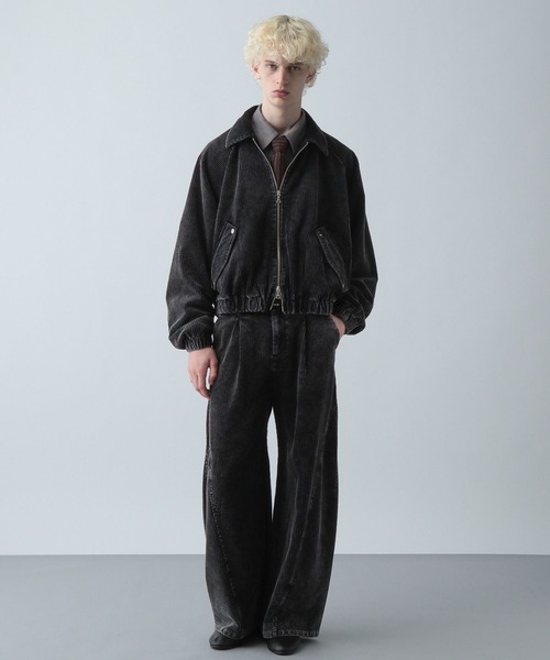 HARE（ハレ）の「【SET UP対応】3Dコーデュロイバルーンブルゾン(HARE)（ブルゾン・メンズ・ブラック/ブルー/ブラック系その他・FREE）」の4枚目の写真