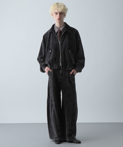 HARE（ハレ）の「【SET UP対応】3Dコーデュロイバルーンブルゾン(HARE)（ブルゾン・メンズ・ブラック/ブルー/ブラック系その他・FREE）」の5枚目の写真