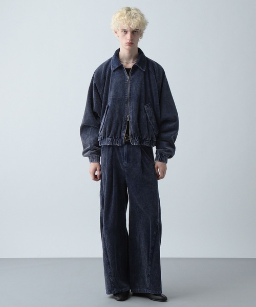 HARE（ハレ）の「【SET UP対応】3Dコーデュロイバルーンブルゾン(HARE)（ブルゾン・メンズ・ブラック/ブルー/ブラック系その他・FREE）」の8枚目の写真