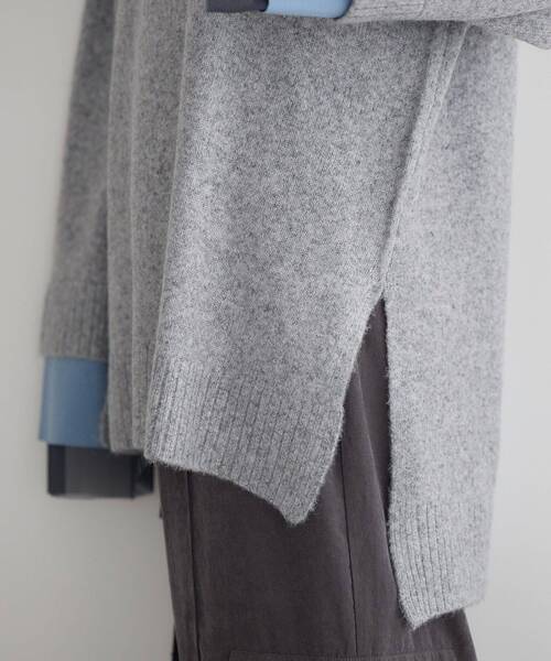 Editt by YECCA VECCA（エディットバイイェッカヴェッカ）の「袖レイヤードソフトニット（ニット/セーター・レディース・杢グレー/チャコールグレー/その他6・FREE）」の14枚目の写真