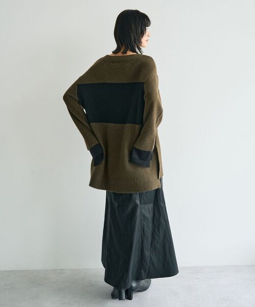 Editt by YECCA VECCA（エディットバイイェッカヴェッカ）の「袖レイヤードソフトニット（ニット/セーター・レディース・杢グレー/チャコールグレー/その他6・FREE）」の22枚目の写真