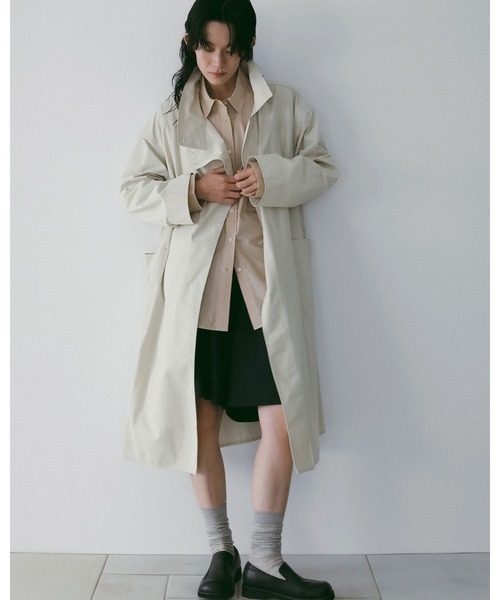 anuke(アンヌーク)の「Tuck Half Pants(その他パンツ・レディース・ネイビー/アイボリー・36inch/38inch)」の10枚目の写真