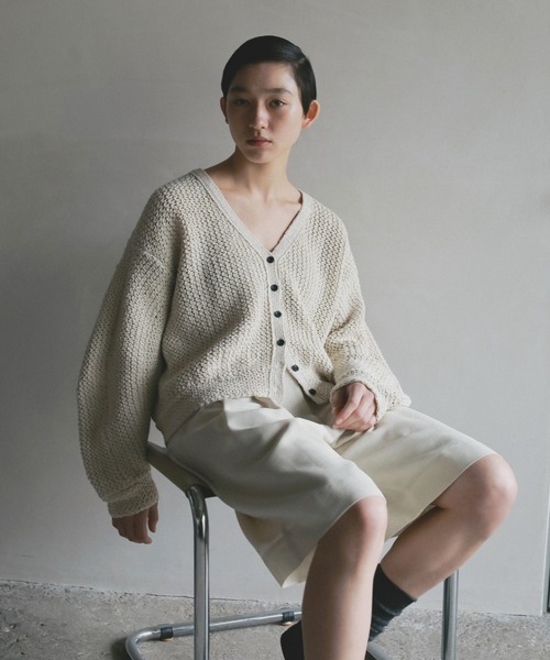 anuke(アンヌーク)の「Tuck Half Pants(その他パンツ・レディース・ネイビー/アイボリー・36inch/38inch)」の21枚目の写真
