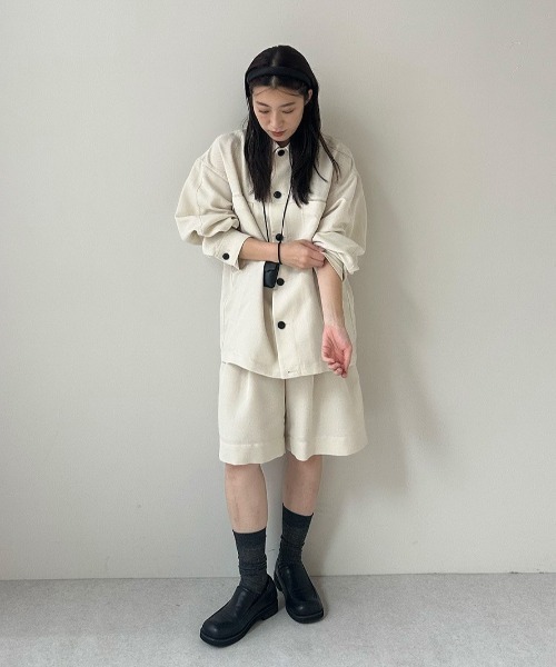 Tuck Half Pants（その他パンツ）｜anuke（アンヌーク）のファッション