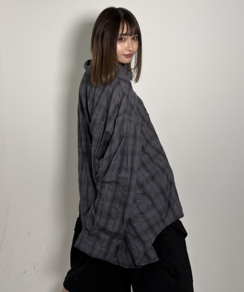 A'gem（エージェム）の「A'GEM/9 × .kom 『A'gem/エージェム』Y2K MINI CHECK SHIRT/ミニチェックシャツ（シャツ/ブラウス・レディース・ブラウン・FREE）」の10枚目の写真