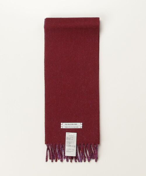 THE INOUE BROTHERS（ザイノウエブラザーズ）の「【The Inoue Brothers】イノウエ ブラザーズ Two Colour Brushed Neck Scarf（マフラー・メンズ・グレイッシュベージュ/ベージュ系その他/ピンク/バーガンディー/インディゴブルー・FREE）」の5枚目の写真
