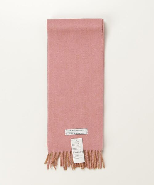 THE INOUE BROTHERS（ザイノウエブラザーズ）の「【The Inoue Brothers】イノウエ ブラザーズ Two Colour Brushed Neck Scarf（マフラー・メンズ・グレイッシュベージュ/ベージュ系その他/ピンク/バーガンディー/インディゴブルー・FREE）」の4枚目の写真
