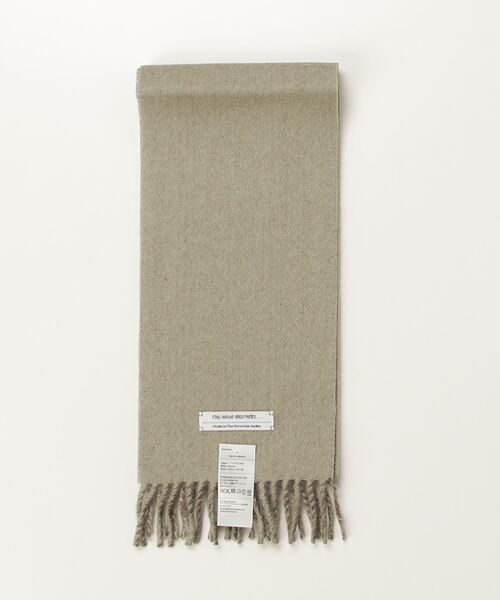 THE INOUE BROTHERS（ザイノウエブラザーズ）の「【The Inoue Brothers】イノウエ ブラザーズ Two Colour Brushed Neck Scarf（マフラー・メンズ・グレイッシュベージュ/ベージュ系その他/ピンク/バーガンディー/インディゴブルー・FREE）」の2枚目の写真