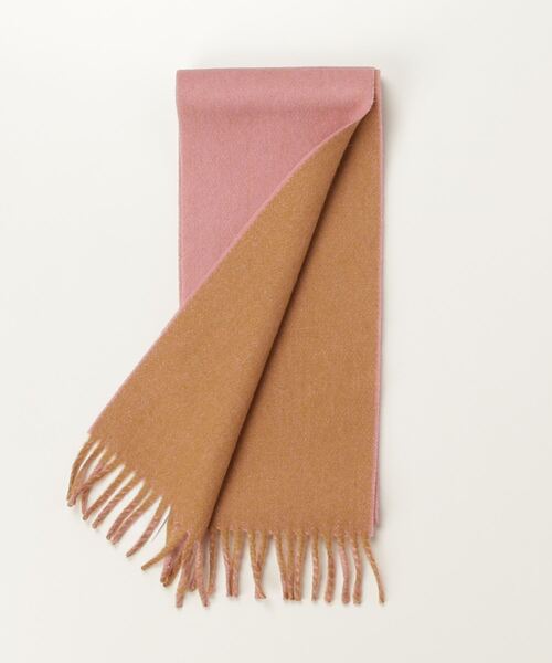 THE INOUE BROTHERS（ザイノウエブラザーズ）の「【The Inoue Brothers】イノウエ ブラザーズ Two Colour Brushed Neck Scarf（マフラー・メンズ・グレイッシュベージュ/ベージュ系その他/ピンク/バーガンディー/インディゴブルー・FREE）」の6枚目の写真