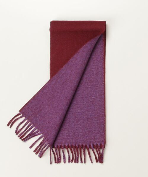 THE INOUE BROTHERS（ザイノウエブラザーズ）の「【The Inoue Brothers】イノウエ ブラザーズ Two Colour Brushed Neck Scarf（マフラー・メンズ・グレイッシュベージュ/ベージュ系その他/ピンク/バーガンディー/インディゴブルー・FREE）」の7枚目の写真