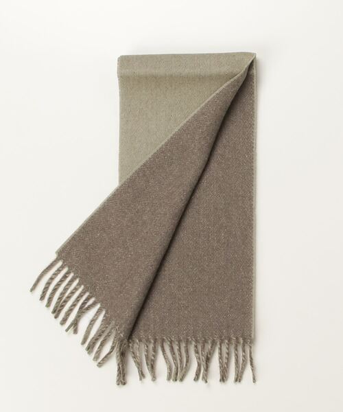 THE INOUE BROTHERS（ザイノウエブラザーズ）の「【The Inoue Brothers】イノウエ ブラザーズ Two Colour Brushed Neck Scarf（マフラー・メンズ・グレイッシュベージュ/ベージュ系その他/ピンク/バーガンディー/インディゴブルー・FREE）」の9枚目の写真