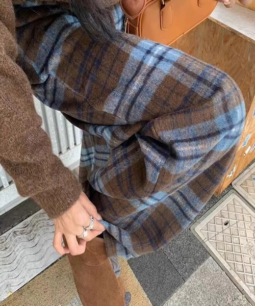 Ressaca（レサーカ）の「ルーズストレートチェック柄イージーパンツ（その他パンツ・レディース・ブラック/ブラウン/ブルー・M/L）」の5枚目の写真