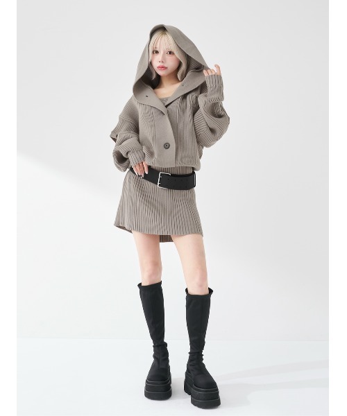 ローウエストデザインニットワンピース（ワンピース）｜Darich