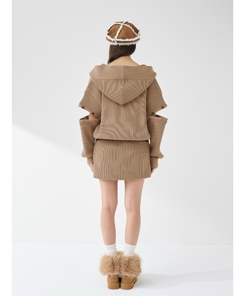 ローウエストデザインニットワンピース（ワンピース）｜Darich