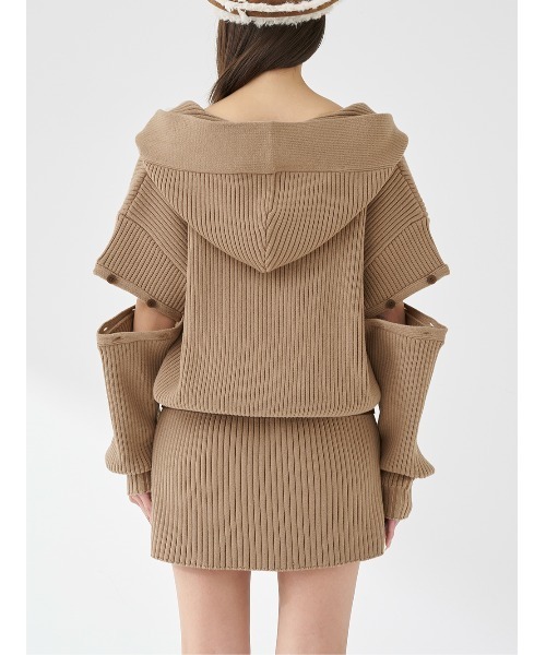 ローウエストデザインニットワンピース（ワンピース）｜Darich