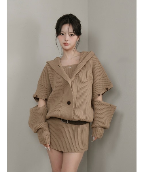 Darich ローウエストデザインニットワンピース ローウエストデザインニットワンピース（ワンピース）｜Darich