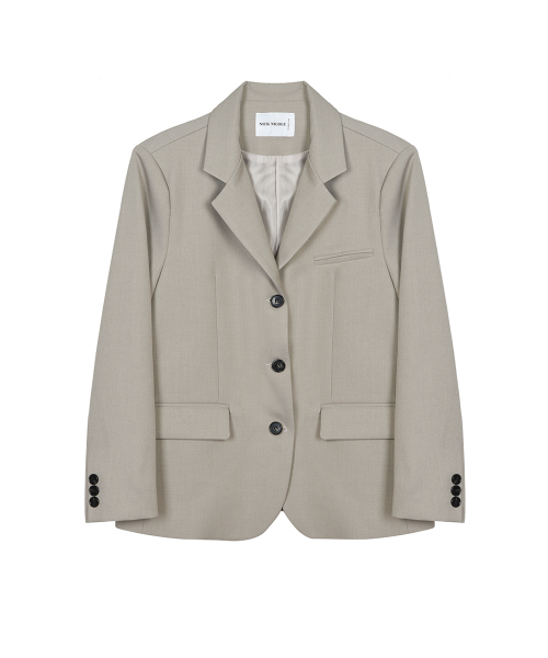NICK&NICOLE(ニックアンドニコール)の「MINIMAL CLASSIC BLAZER JACKET_BEIGE(テーラードジャケット・レディース・その他・FREE)」の5枚目の写真