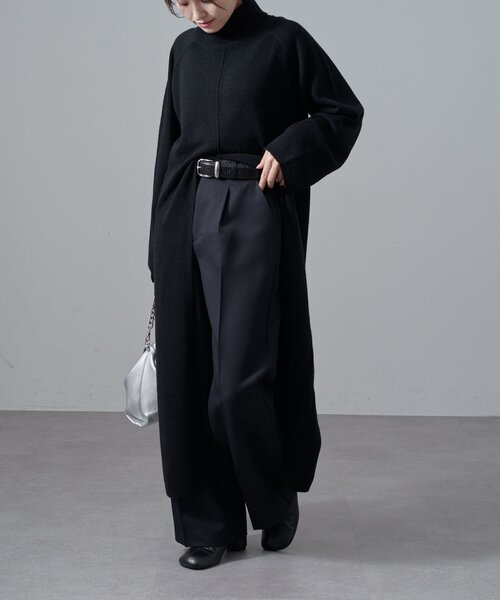 Lui's（ルイス）の「タートルネック前スリットロングワンピース（ワンピース・レディース・グレー/ベージュ/ブラック・FREE）」の13枚目の写真