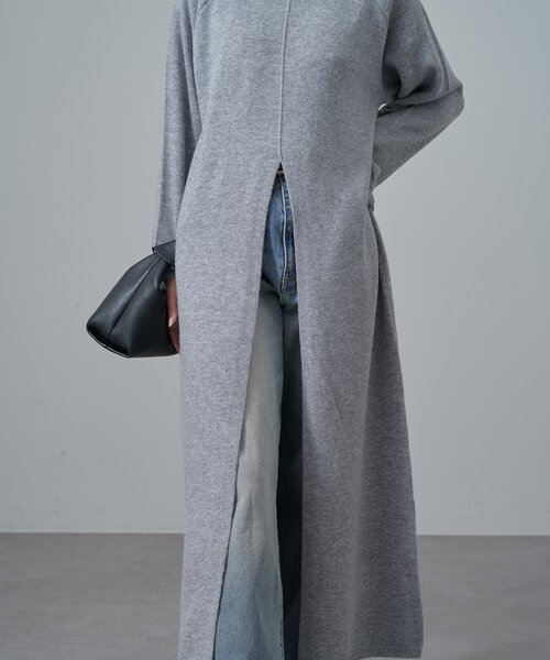 Lui's（ルイス）の「タートルネック前スリットロングワンピース（ワンピース・レディース・グレー/ベージュ/ブラック・FREE）」の17枚目の写真