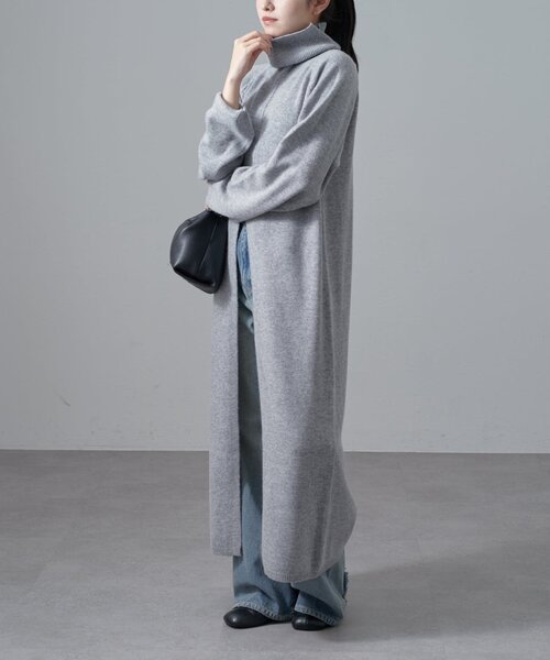 Lui's（ルイス）の「タートルネック前スリットロングワンピース（ワンピース・レディース・グレー/ベージュ/ブラック・FREE）」の19枚目の写真