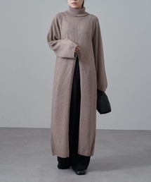 Lui's | タートルネック前スリットロングワンピース(ワンピース)