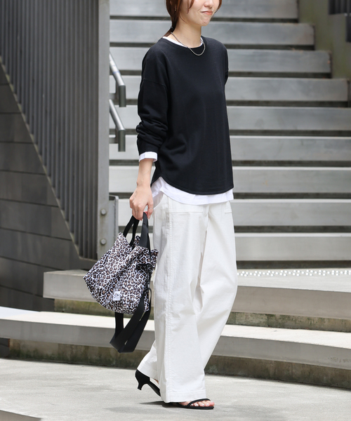 JOURNAL STANDARD relume（ジャーナルスタンダード　レリューム）の「《追加3》［2枚セット］3WAYレイヤードニットプルオーバー（ニット/セーター・レディース・ブラウン/グレー/ブラック/ピンク・FREE）」の5枚目の写真