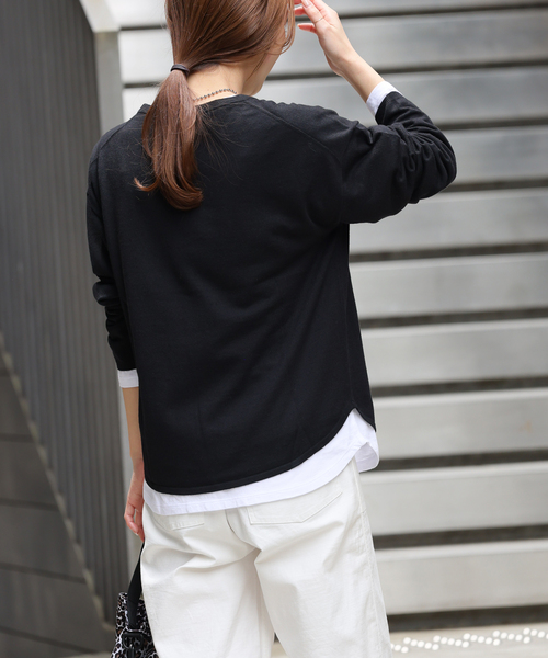 JOURNAL STANDARD relume（ジャーナルスタンダード　レリューム）の「《追加3》［2枚セット］3WAYレイヤードニットプルオーバー（ニット/セーター・レディース・ブラウン/グレー/ブラック/ピンク・FREE）」の10枚目の写真