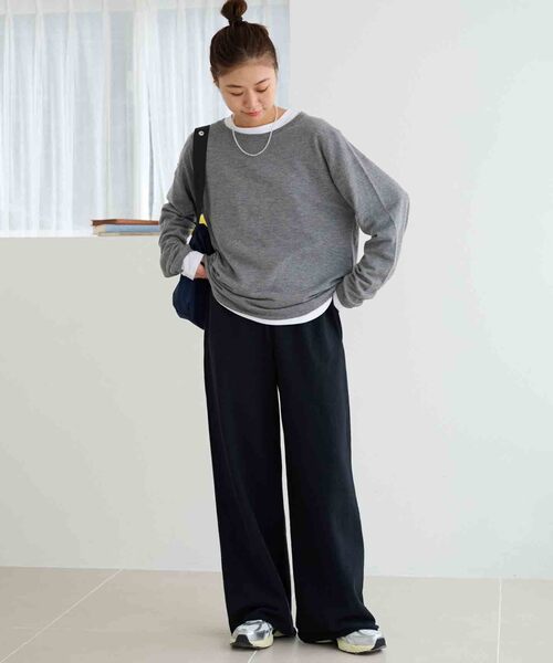 JOURNAL STANDARD relume（ジャーナルスタンダード　レリューム）の「《追加3》［2枚セット］3WAYレイヤードニットプルオーバー（ニット/セーター・レディース・ブラウン/グレー/ブラック/ピンク・FREE）」の12枚目の写真