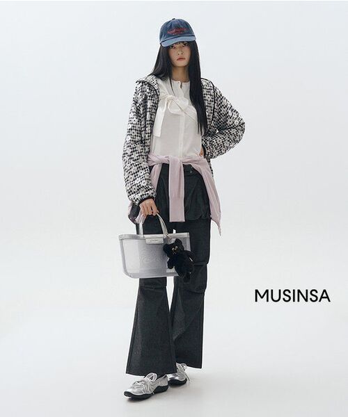 リボンタイドニットカーディガン_ブラック MUSINSA公式 | CRANK リボンタイドニットカーディガン_ブラック