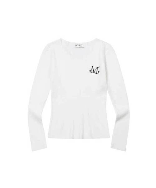 MUCENT(ムセント)の「マドルVネッククロップリブニット(3カラー)(ニット/セーター・レディース・ブラック/グレー/アイボリー・FREE)」の2枚目の写真