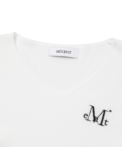 MUCENT(ムセント)の「マドルVネッククロップリブニット(3カラー)(ニット/セーター・レディース・ブラック/グレー/アイボリー・FREE)」の6枚目の写真