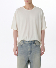 MUSINSA STANDARD（ムシンサスタンダード）の「Relaxed Lightweight CR Scoop Neck T-Shirt [Cream]（Tシャツ/カットソー）」
