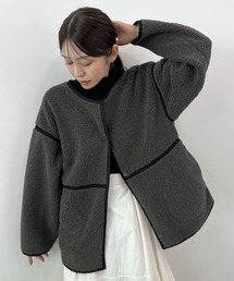 Futier land | 配色パイピングボアブルゾン(ブルゾン)