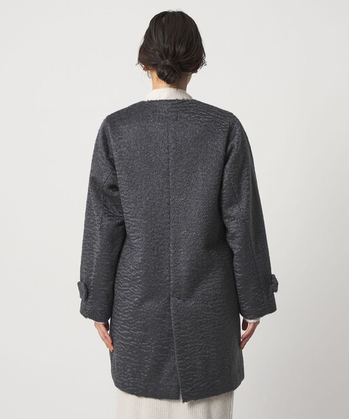 A DAY IN THE LIFE UNITED ARROWS(アデイインザライフユナイテッドアローズ)の「カールメルトン ノーカラー トレンチコート <A DAY IN THE LIFE>(トレンチコート・レディース・ダークグレー/モカ/ライトグレー・FREE)」の10枚目の写真