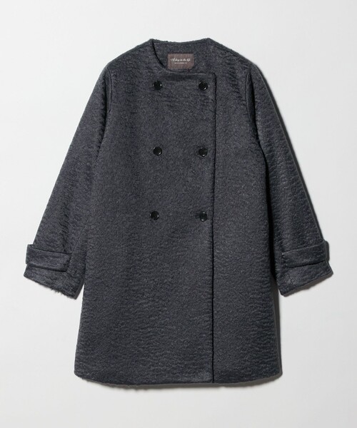 A DAY IN THE LIFE UNITED ARROWS(アデイインザライフユナイテッドアローズ)の「カールメルトン ノーカラー トレンチコート <A DAY IN THE LIFE>(トレンチコート・レディース・ダークグレー/モカ/ライトグレー・FREE)」の11枚目の写真