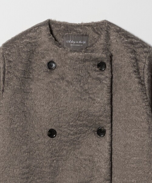 A DAY IN THE LIFE UNITED ARROWS(アデイインザライフユナイテッドアローズ)の「カールメルトン ノーカラー トレンチコート <A DAY IN THE LIFE>(トレンチコート・レディース・ダークグレー/モカ/ライトグレー・FREE)」の21枚目の写真