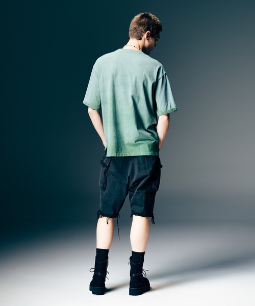 glamb（グラム）の「Spin Logo Fade T-Shirt / スピンロゴフェイドTシャツ（Tシャツ/カットソー・メンズ・グリーン/レッド/ブラック・S/M/L）」の12枚目の写真