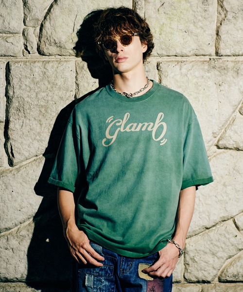 glamb（グラム）の「Spin Logo Fade T-Shirt / スピンロゴフェイドTシャツ（Tシャツ/カットソー・メンズ・グリーン/レッド/ブラック・S/M/L）」の15枚目の写真