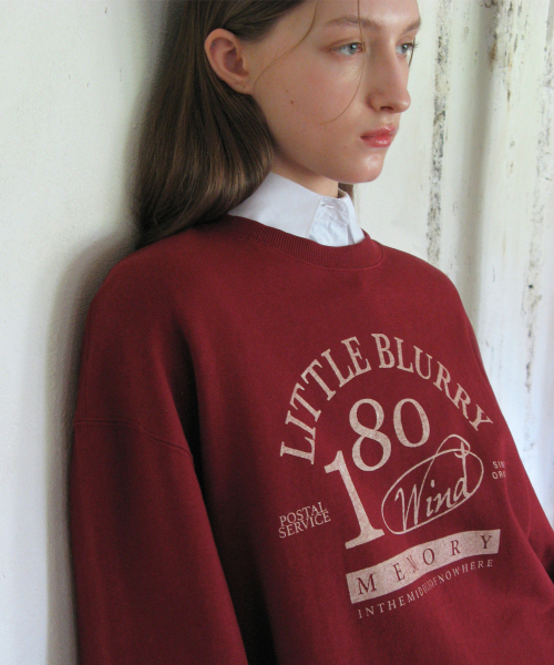 SINOON（シヌーン）の「LITTLE BLURRY SWEATSHIRT (RED)（スウェット・レディース・その他・FREE）」の3枚目の写真