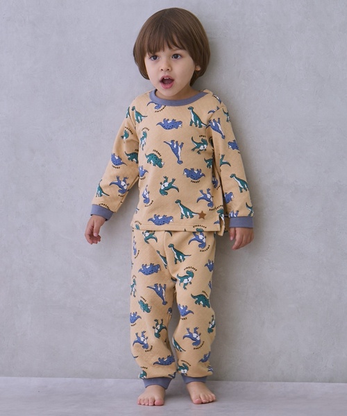 petit main(プティマイン)の「BOYSキルティングパジャマ(セットアップ・キッズ・アイボリー/エメラルド/ベージュ・80cm/110cm/100cm/90cm/120cm/130cm)」の4枚目の写真