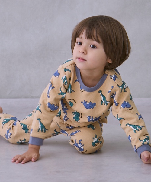 petit main(プティマイン)の「BOYSキルティングパジャマ(セットアップ・キッズ・アイボリー/エメラルド/ベージュ・80cm/110cm/100cm/90cm/120cm/130cm)」の6枚目の写真