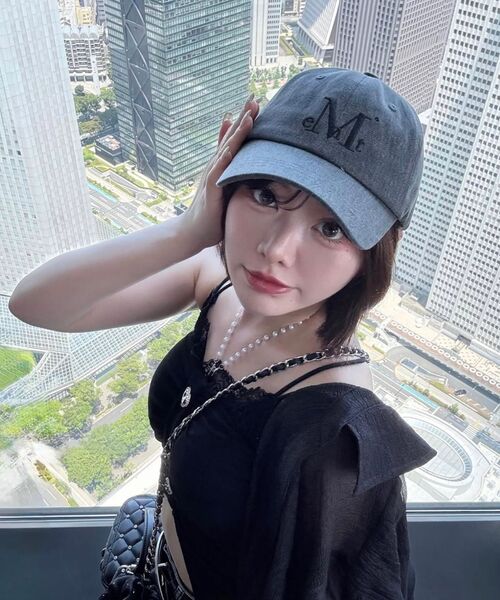 MUCENT(ムセント)の「シグネチャーボールキャップ(ダインググレーデニム)(キャップ・レディース・グレー系・FREE)」の15枚目の写真