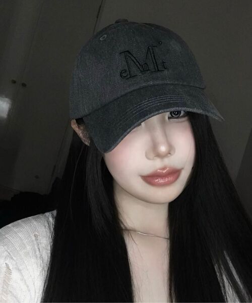 MUCENT(ムセント)の「シグネチャーボールキャップ(ダインググレーデニム)(キャップ・レディース・グレー系・FREE)」の17枚目の写真