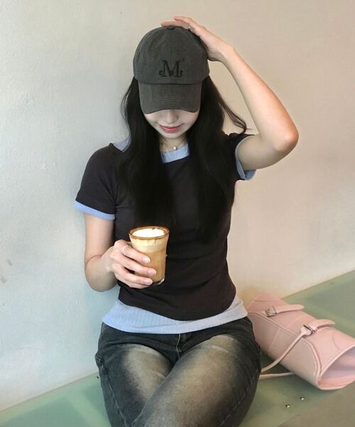 MUCENT(ムセント)の「シグネチャーボールキャップ(ダインググレーデニム)(キャップ・レディース・グレー系・FREE)」の18枚目の写真