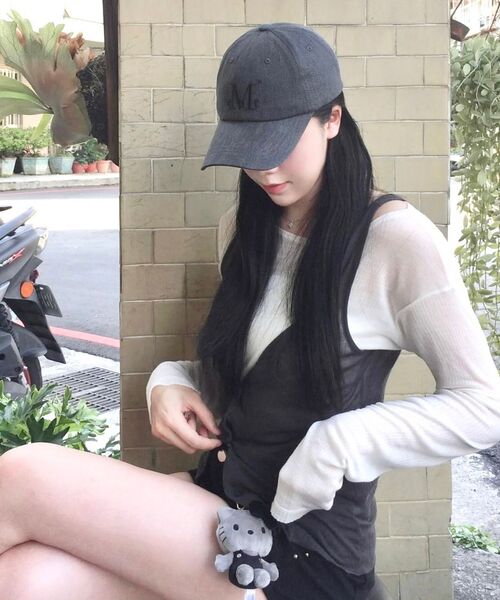 MUCENT(ムセント)の「シグネチャーボールキャップ(ダインググレーデニム)(キャップ・レディース・グレー系・FREE)」の8枚目の写真