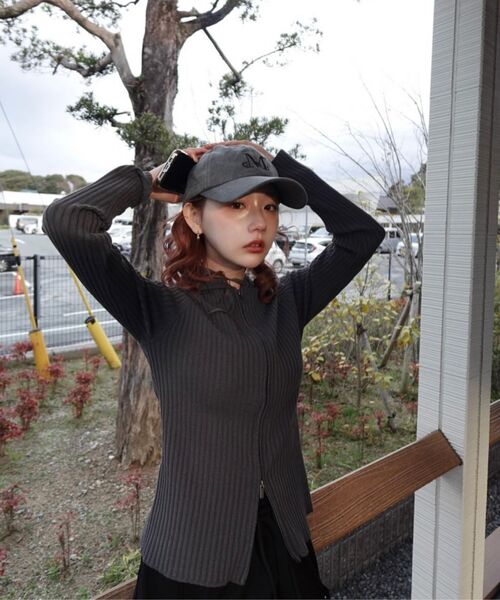 MUCENT(ムセント)の「シグネチャーボールキャップ(ダインググレーデニム)(キャップ・レディース・グレー系・FREE)」の12枚目の写真