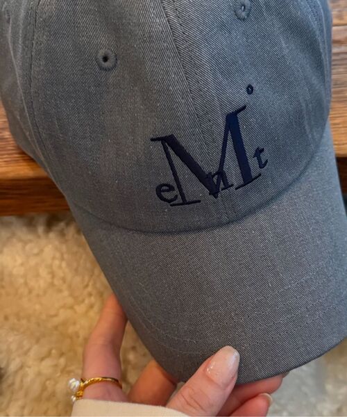 MUCENT(ムセント)の「シグネチャーボールキャップ(ダインググレーデニム)(キャップ・レディース・グレー系・FREE)」の4枚目の写真