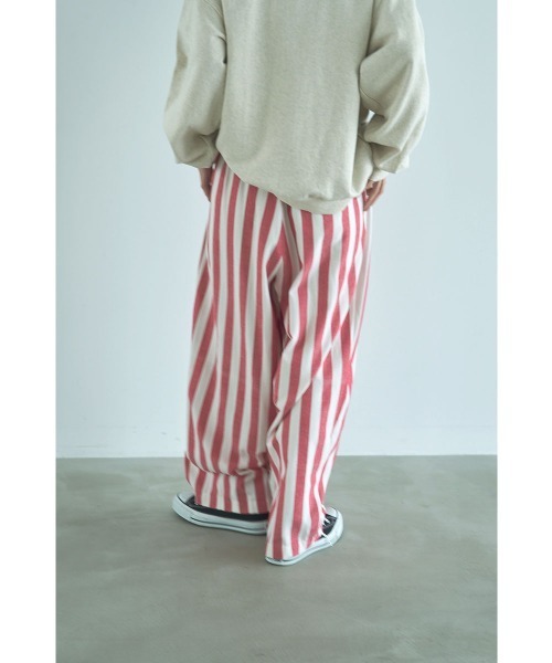 marjour(マージュール)の「STRIPED WRAP WIDE PANTS(その他パンツ・レディース・レッド・M)」の7枚目の写真